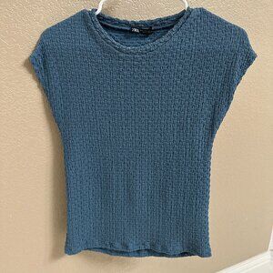 Blue zara top